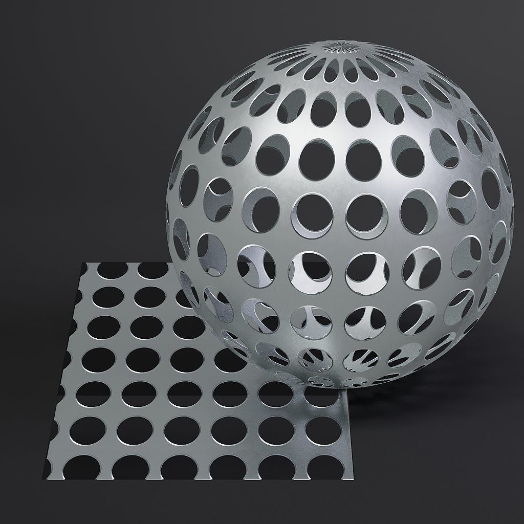 Metal vol09 Perforated 8K Seamless PBR Materials Texture_3