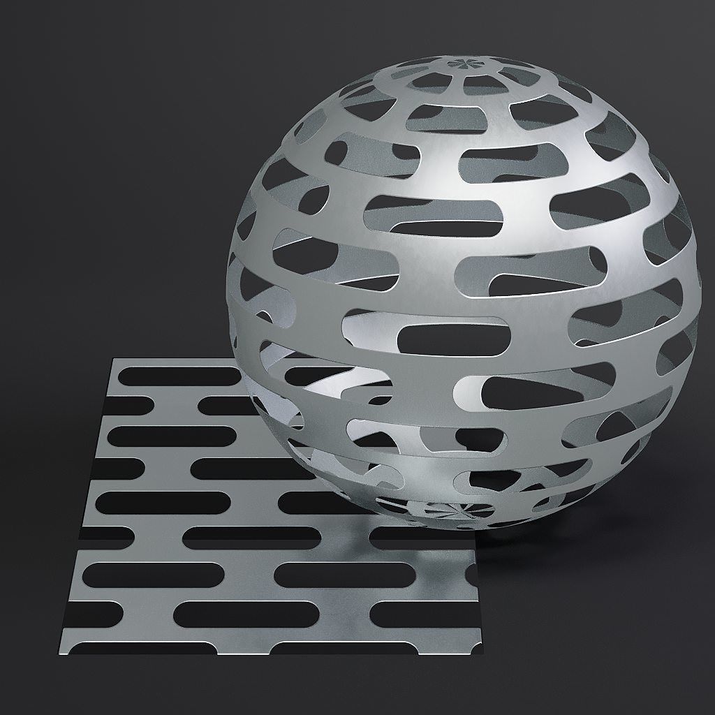 Metal vol09 Perforated 8K Seamless PBR Materials Texture_5