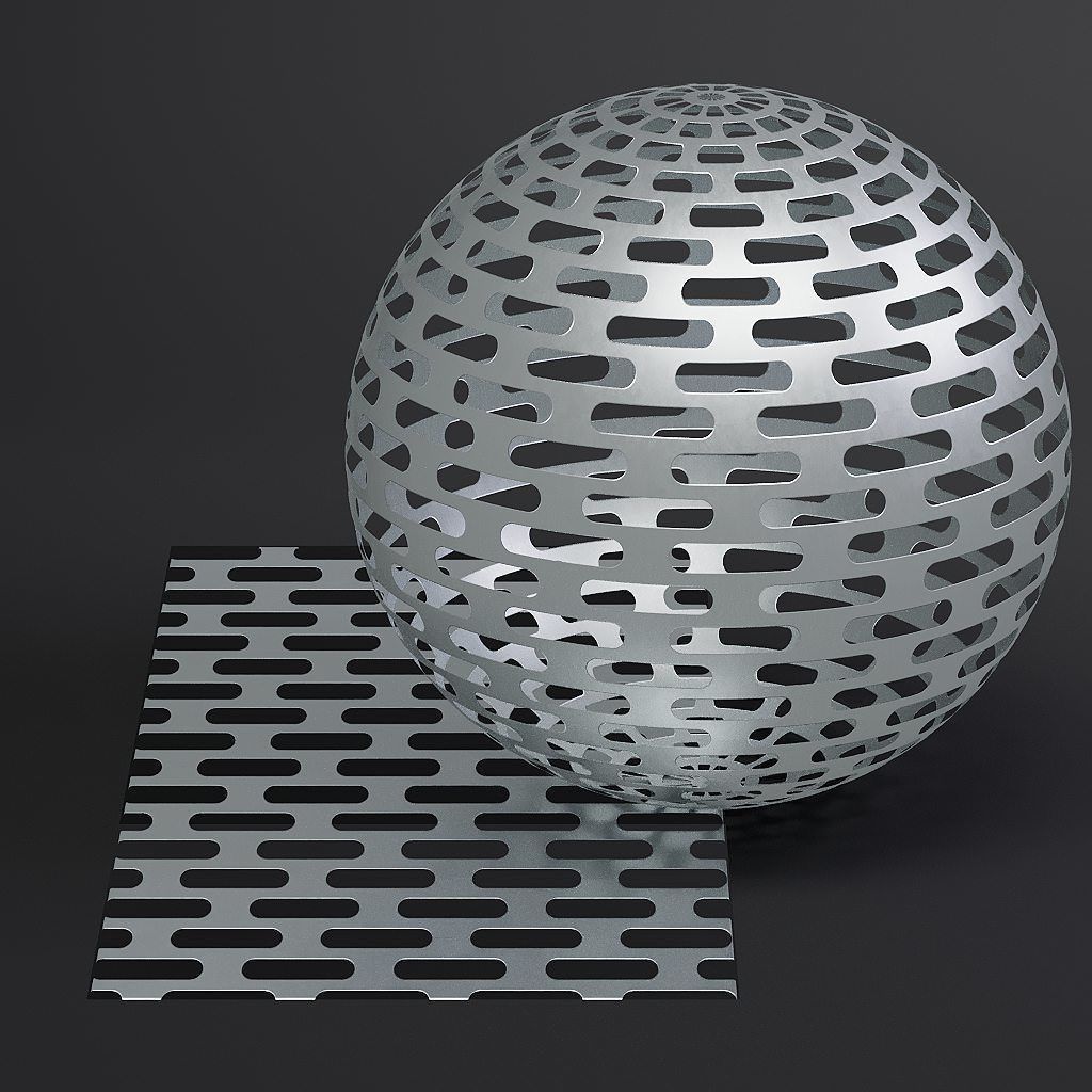 Metal vol09 Perforated 8K Seamless PBR Materials Texture_6