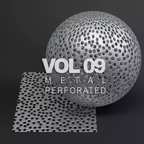 Metal vol09 Perforated 8K Seamless PBR Materials Texture