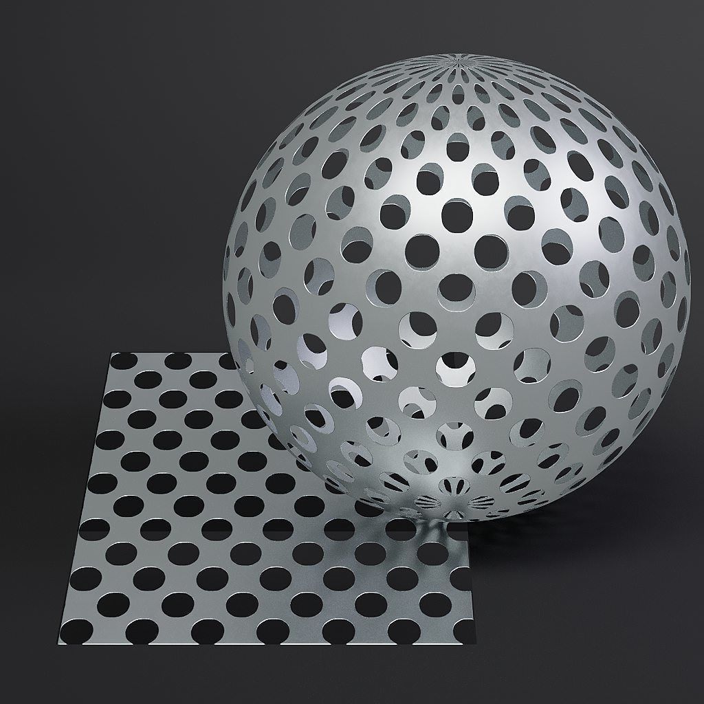 Metal vol09 Perforated 8K Seamless PBR Materials Texture_22