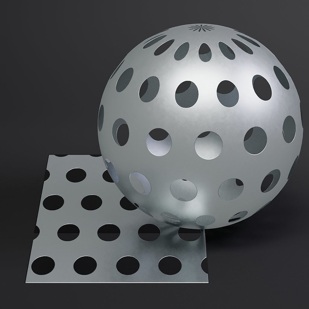 Metal vol10 Perforated 8K Seamless PBR Materials Texture_4