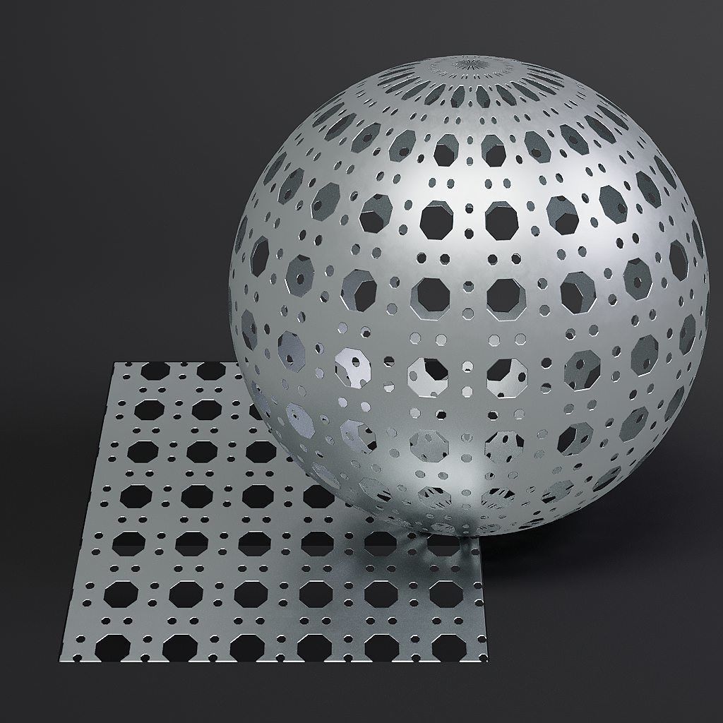 Metal vol10 Perforated 8K Seamless PBR Materials Texture_5