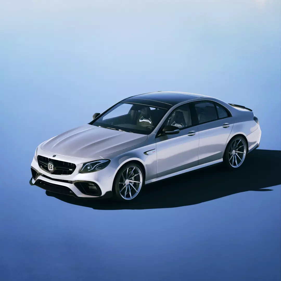 Mercedes AMG E63 Brabus 800 2018 Low-poly 3D model_0