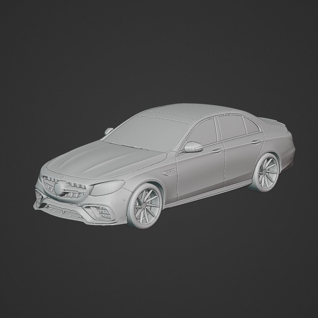 Mercedes AMG E63 Brabus 800 2018 Low-poly 3D model_5