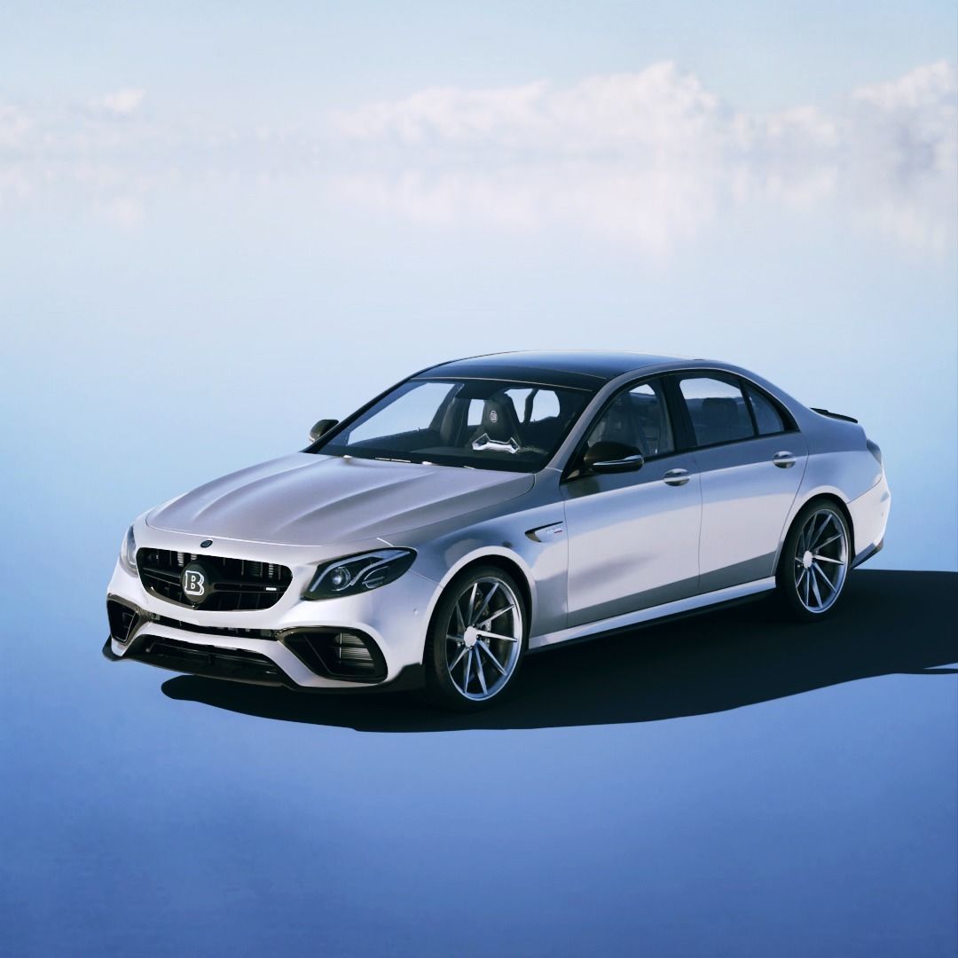 Mercedes AMG E63 Brabus 800 2018 Low-poly 3D model_3