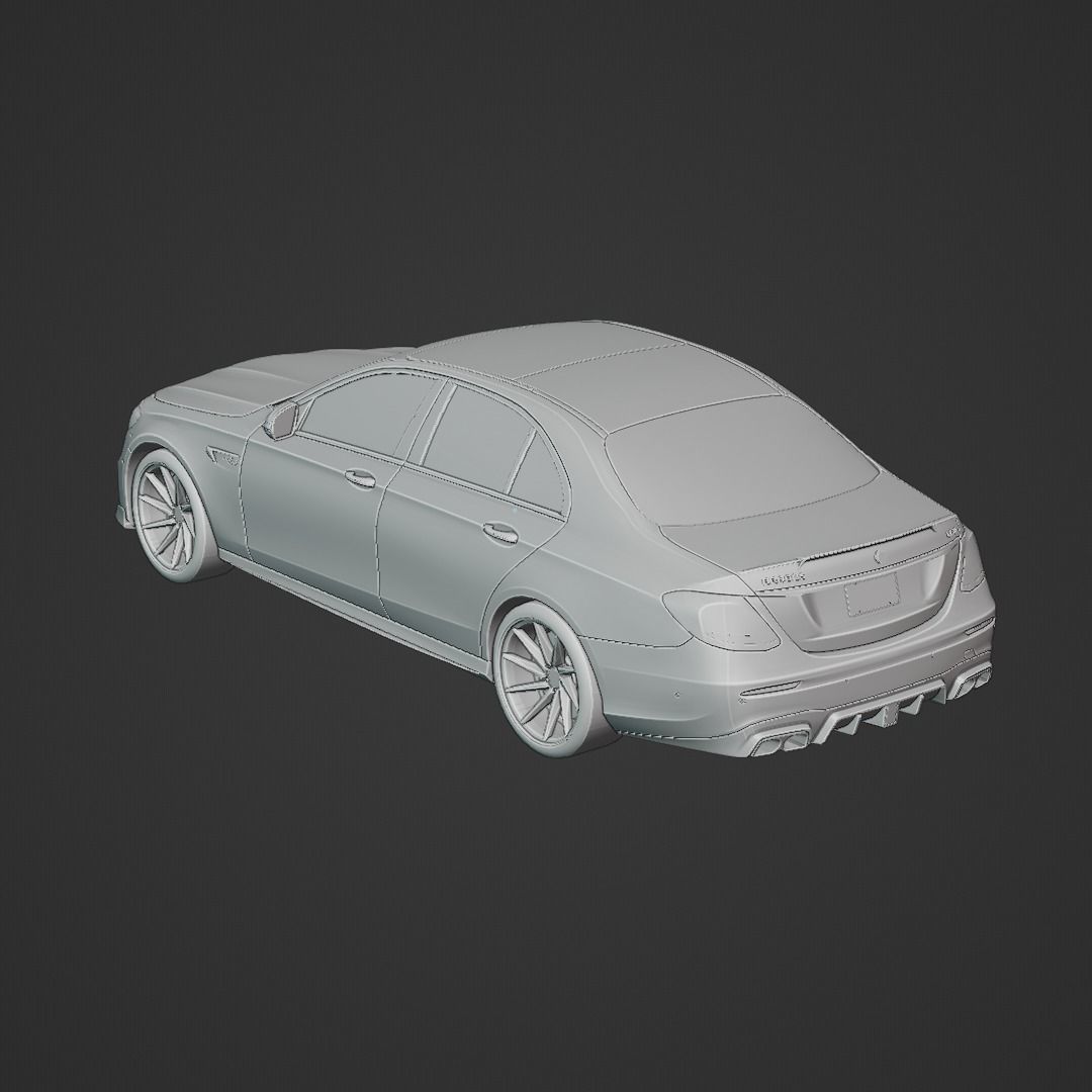 Mercedes AMG E63 Brabus 800 2018 Low-poly 3D model_6