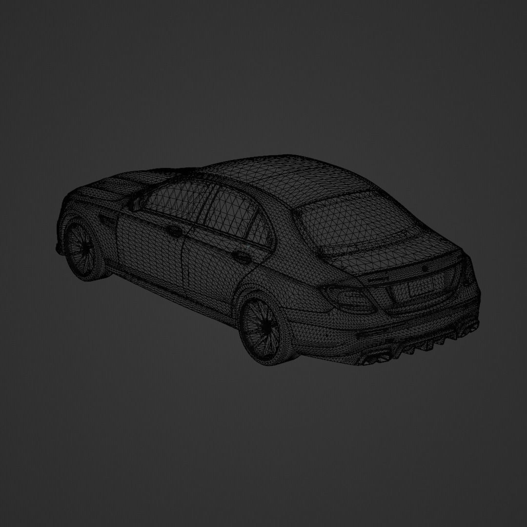 Mercedes AMG E63 Brabus 800 2018 Low-poly 3D model_8