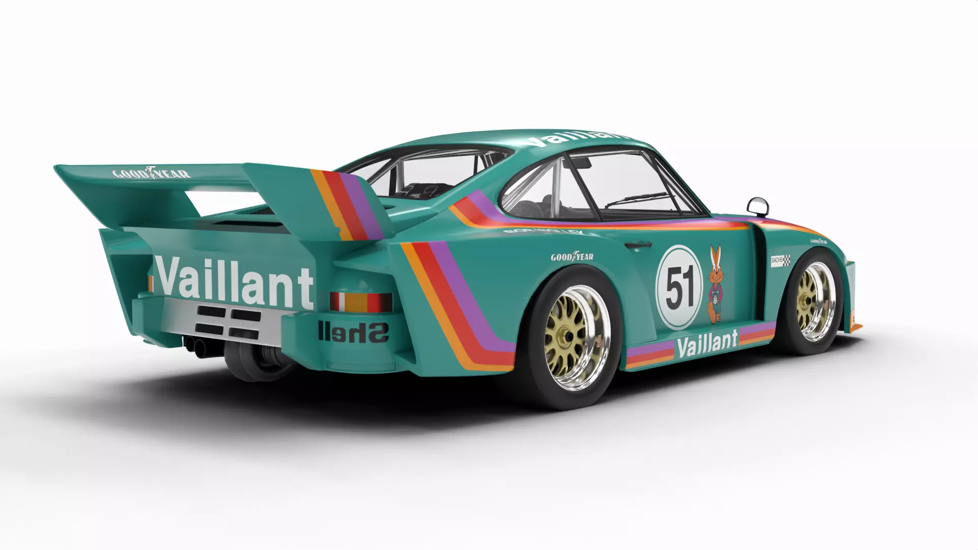 Porsche 935 K2 1977 Kremer Racing 3D model