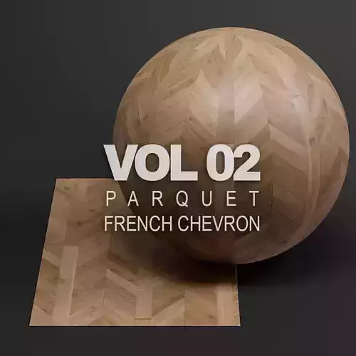 Parquet vol02 French Chevron 8K Seamless PBR Materials Texture