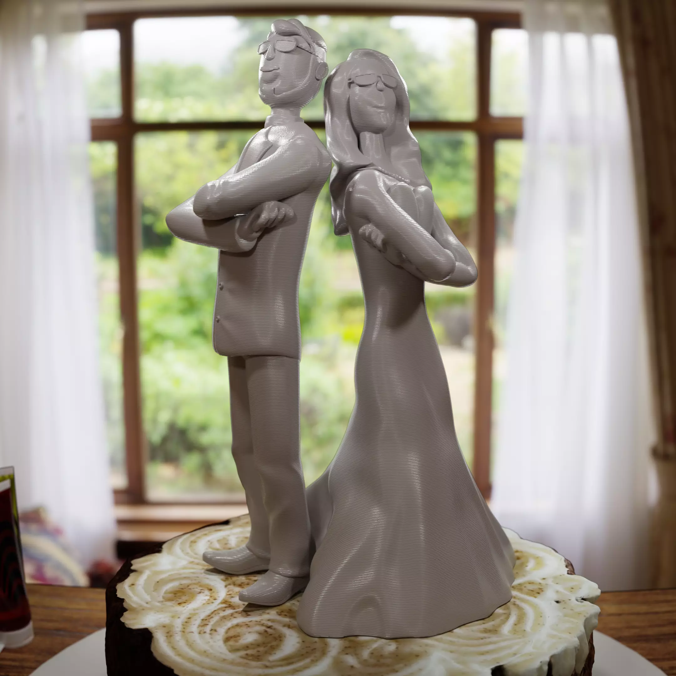 Wedding couple doll 3d print 3D print model