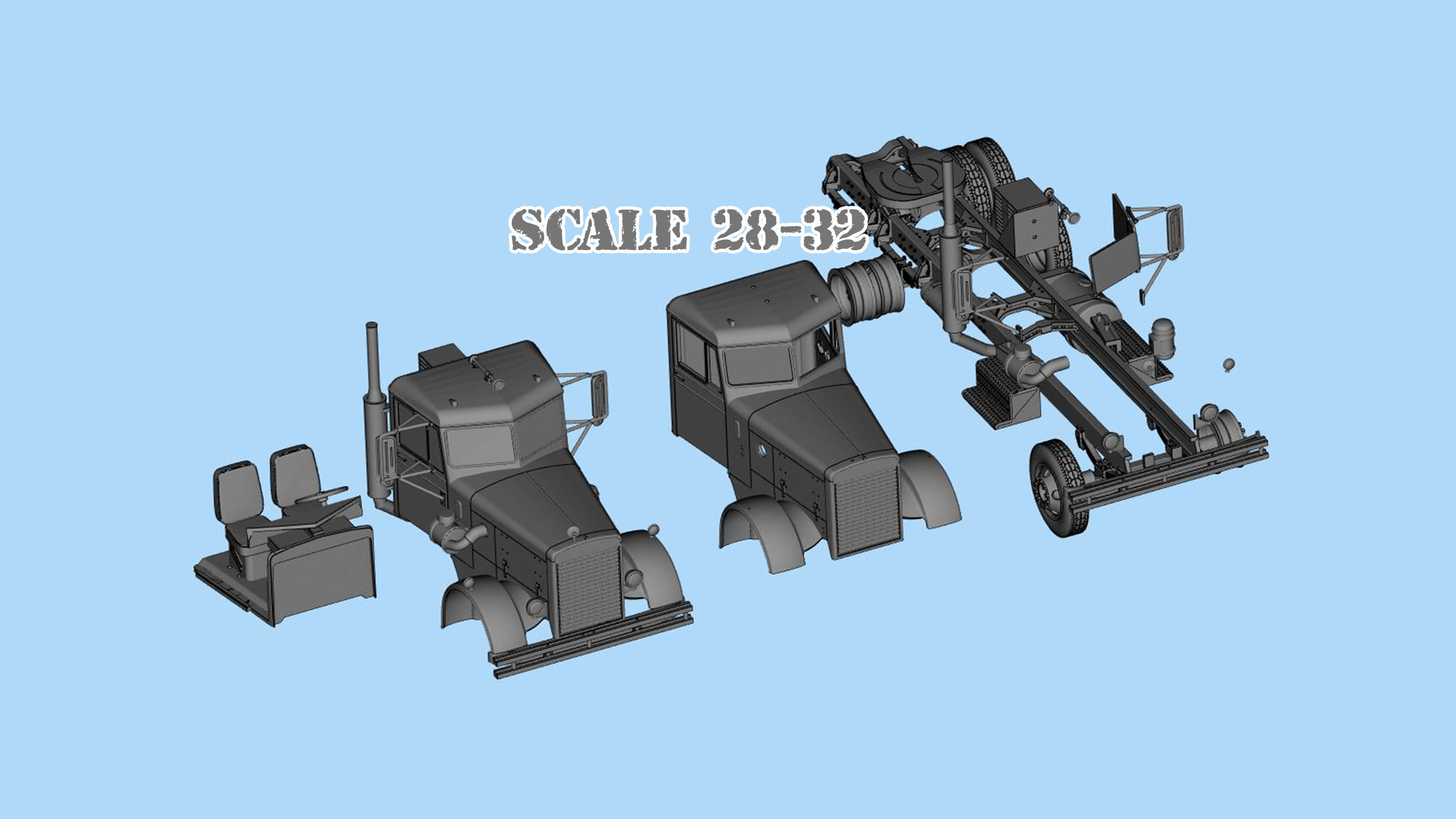  STL files American Industrial Truck 281 From The Movie Duel  3D print model_4