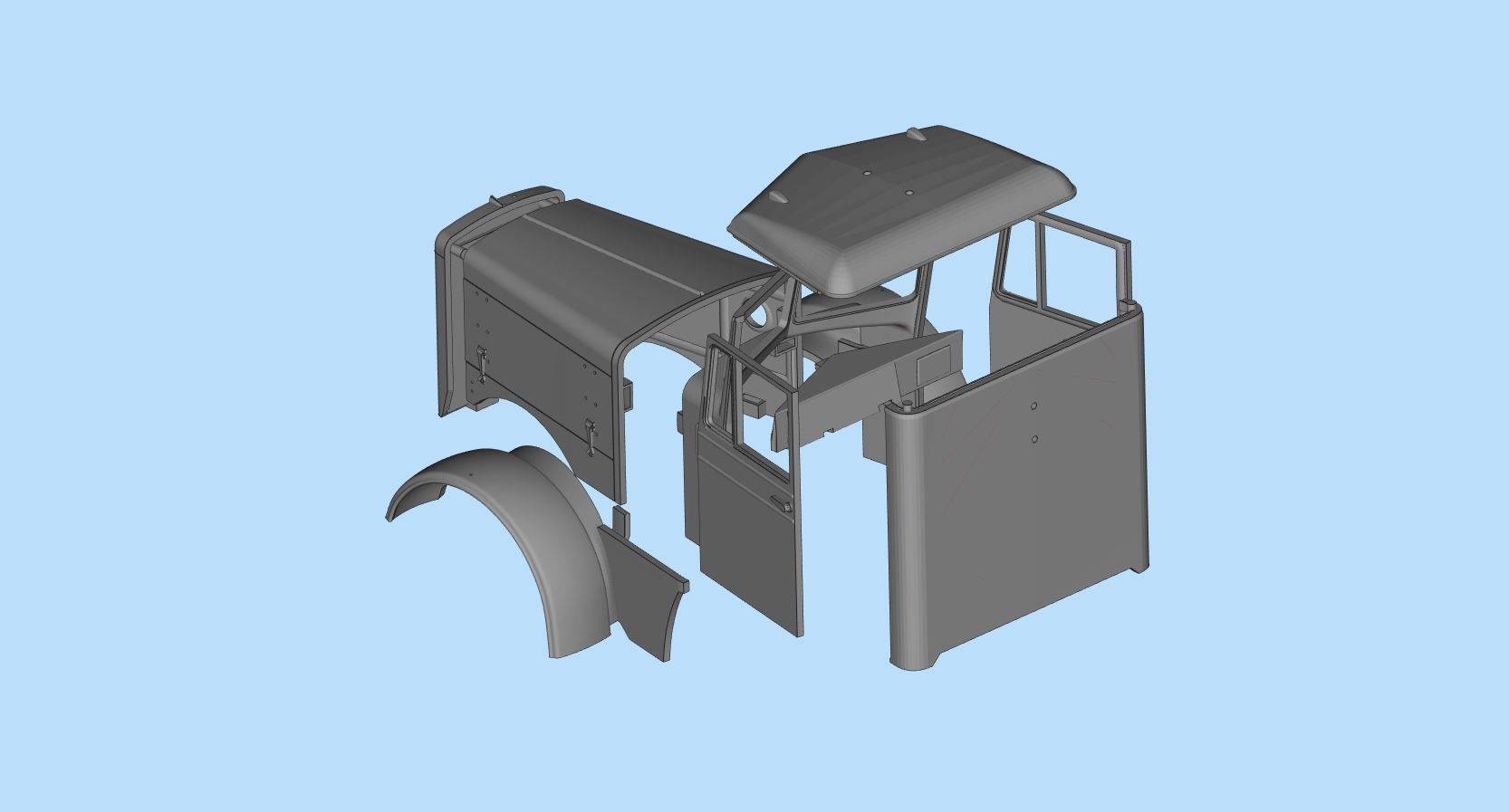  STL files American Industrial Truck 281 From The Movie Duel  3D print model_9