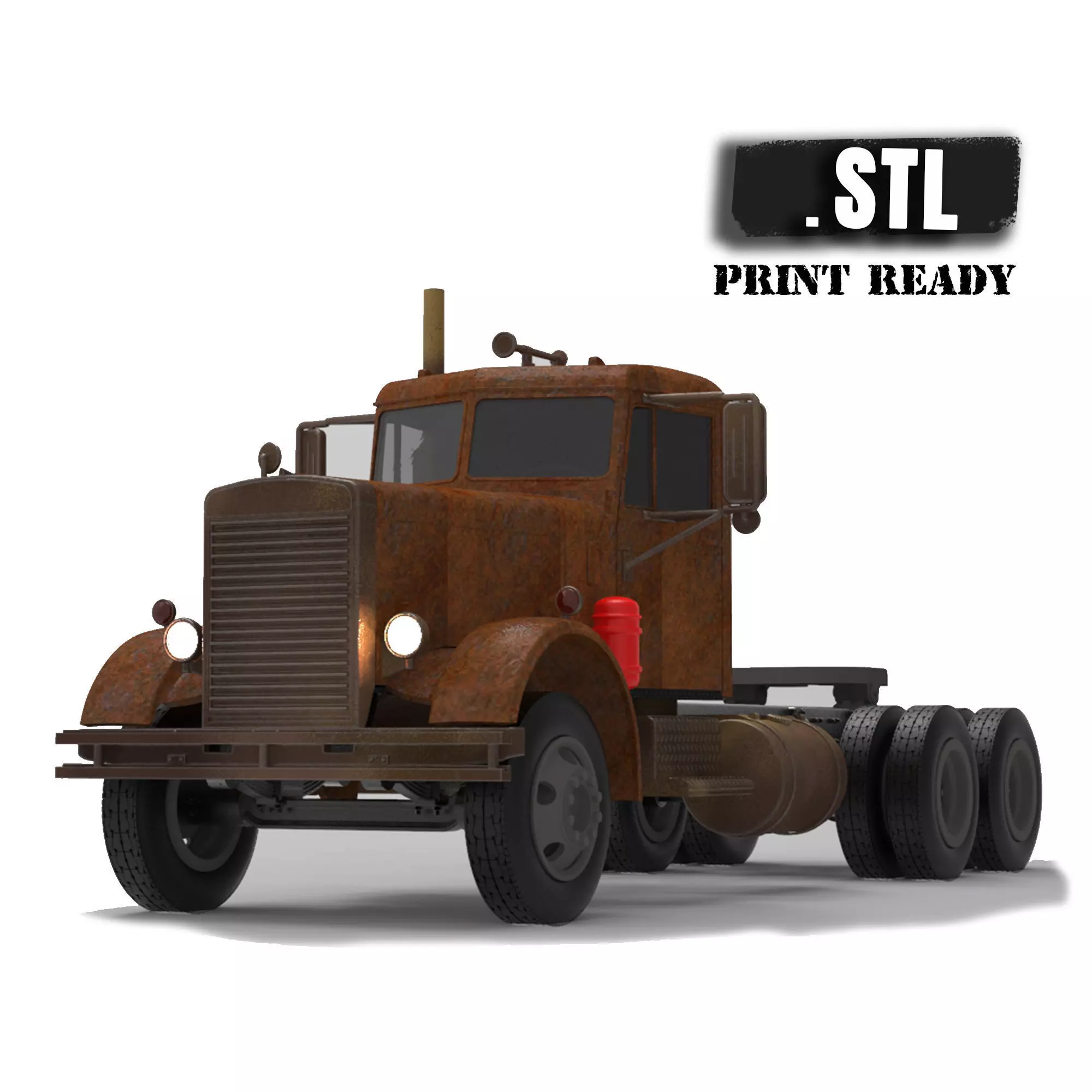  STL files American Industrial Truck 281 From The Movie Duel  3D print model_0