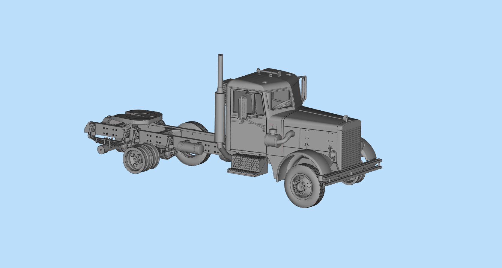  STL files American Industrial Truck 281 From The Movie Duel  3D print model_7