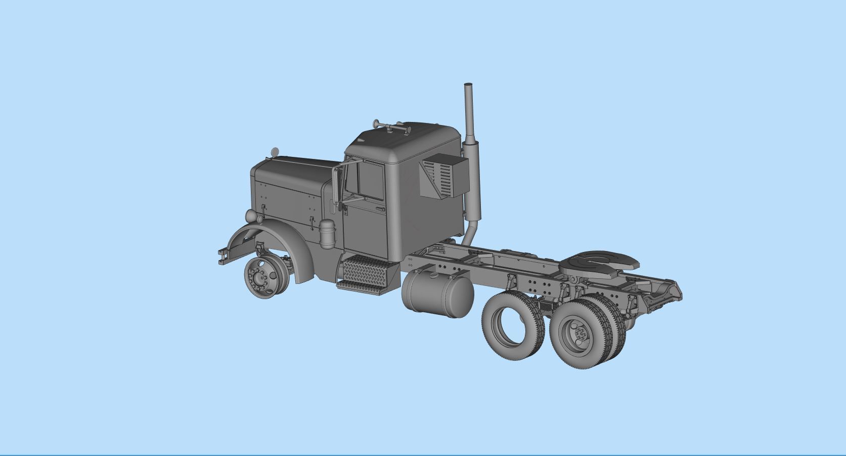  STL files American Industrial Truck 281 From The Movie Duel  3D print model_25