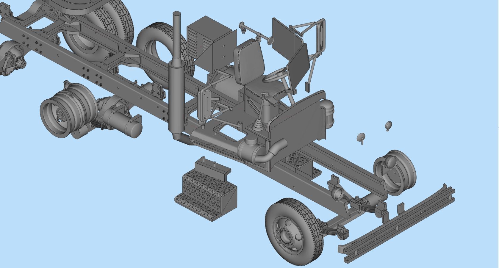  STL files American Industrial Truck 281 From The Movie Duel  3D print model_23