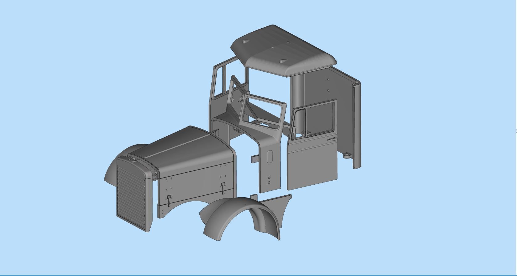  STL files American Industrial Truck 281 From The Movie Duel  3D print model_24