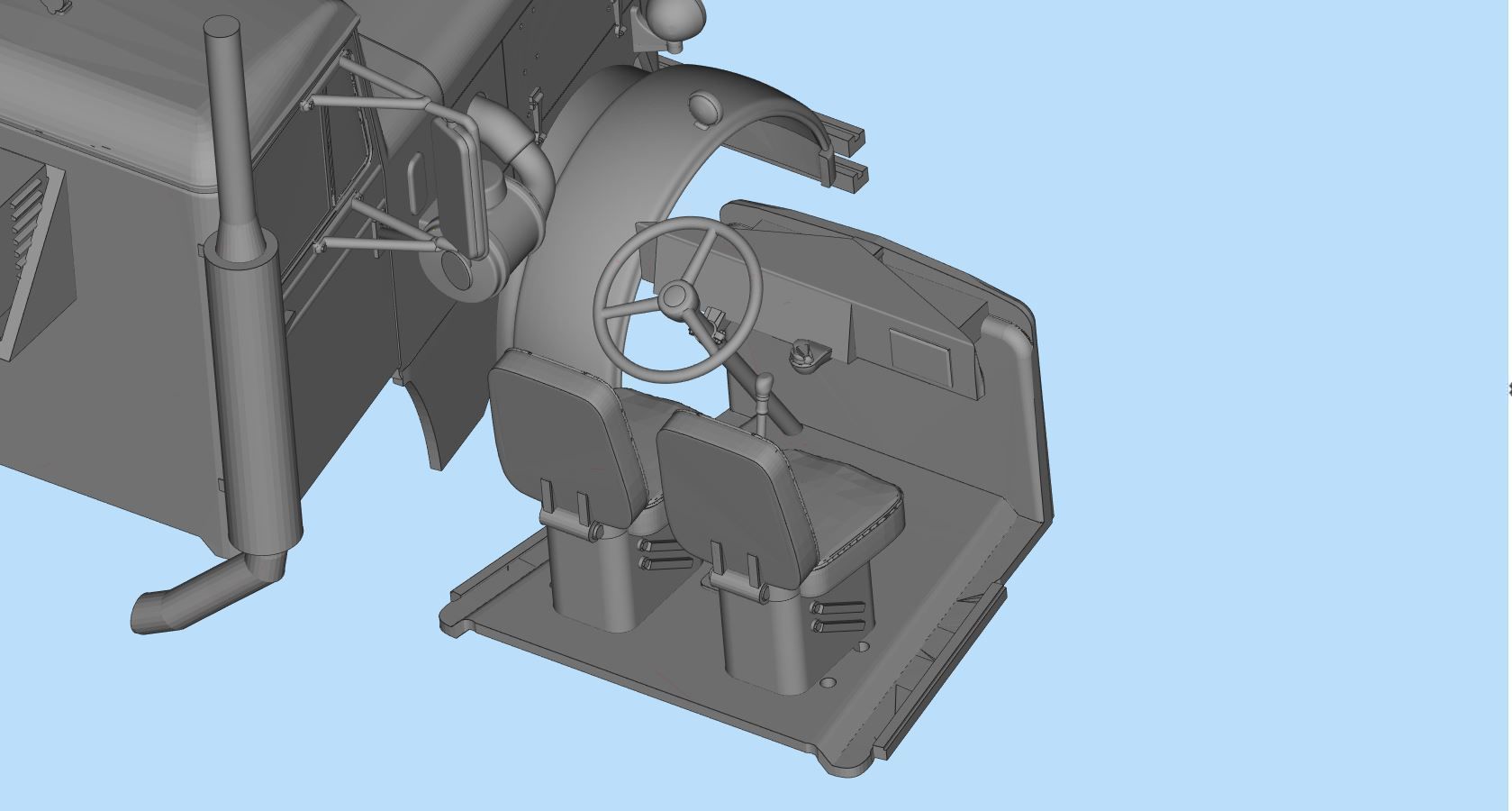  STL files American Industrial Truck 281 From The Movie Duel  3D print model_16