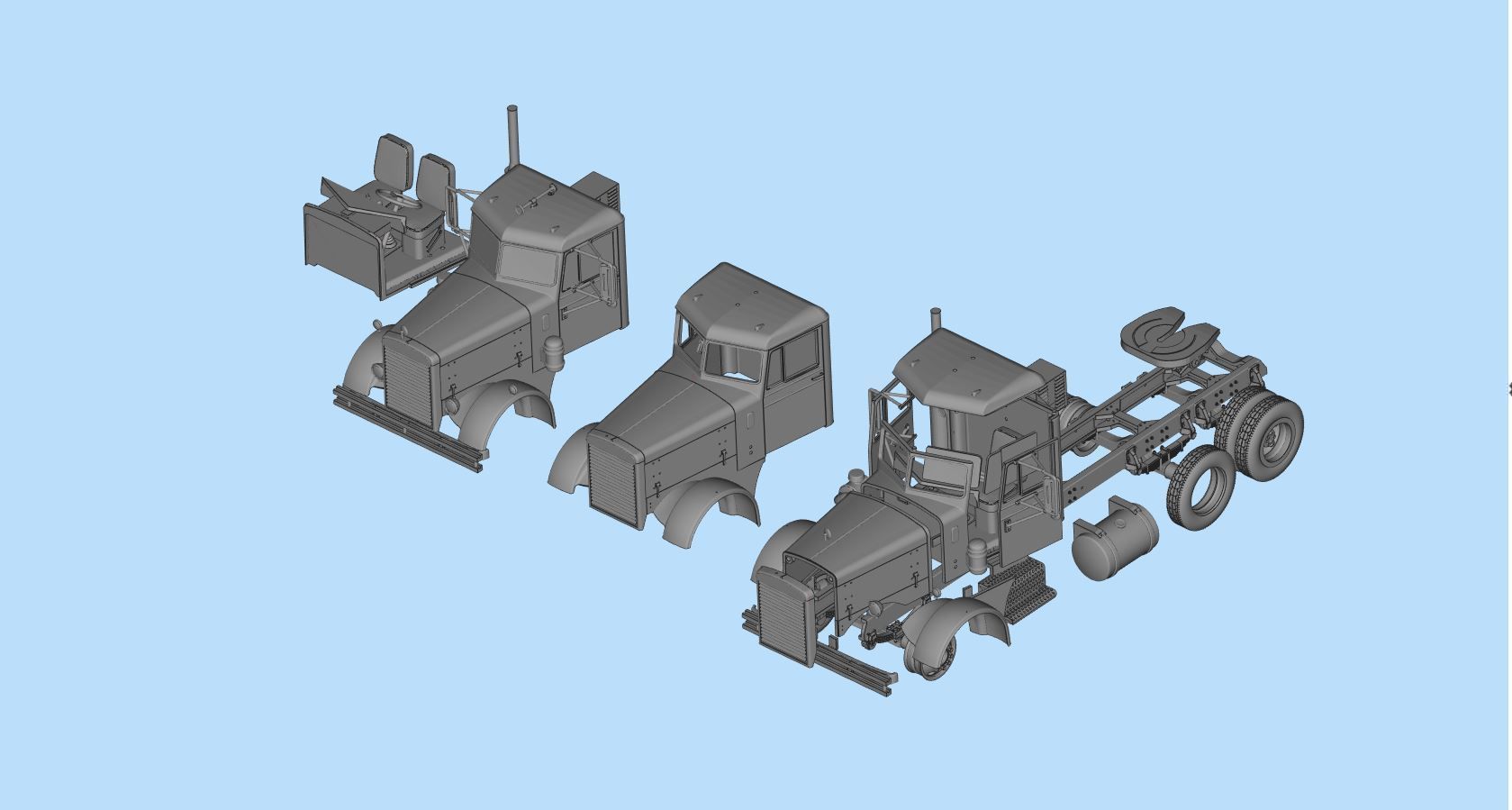  STL files American Industrial Truck 281 From The Movie Duel  3D print model_10
