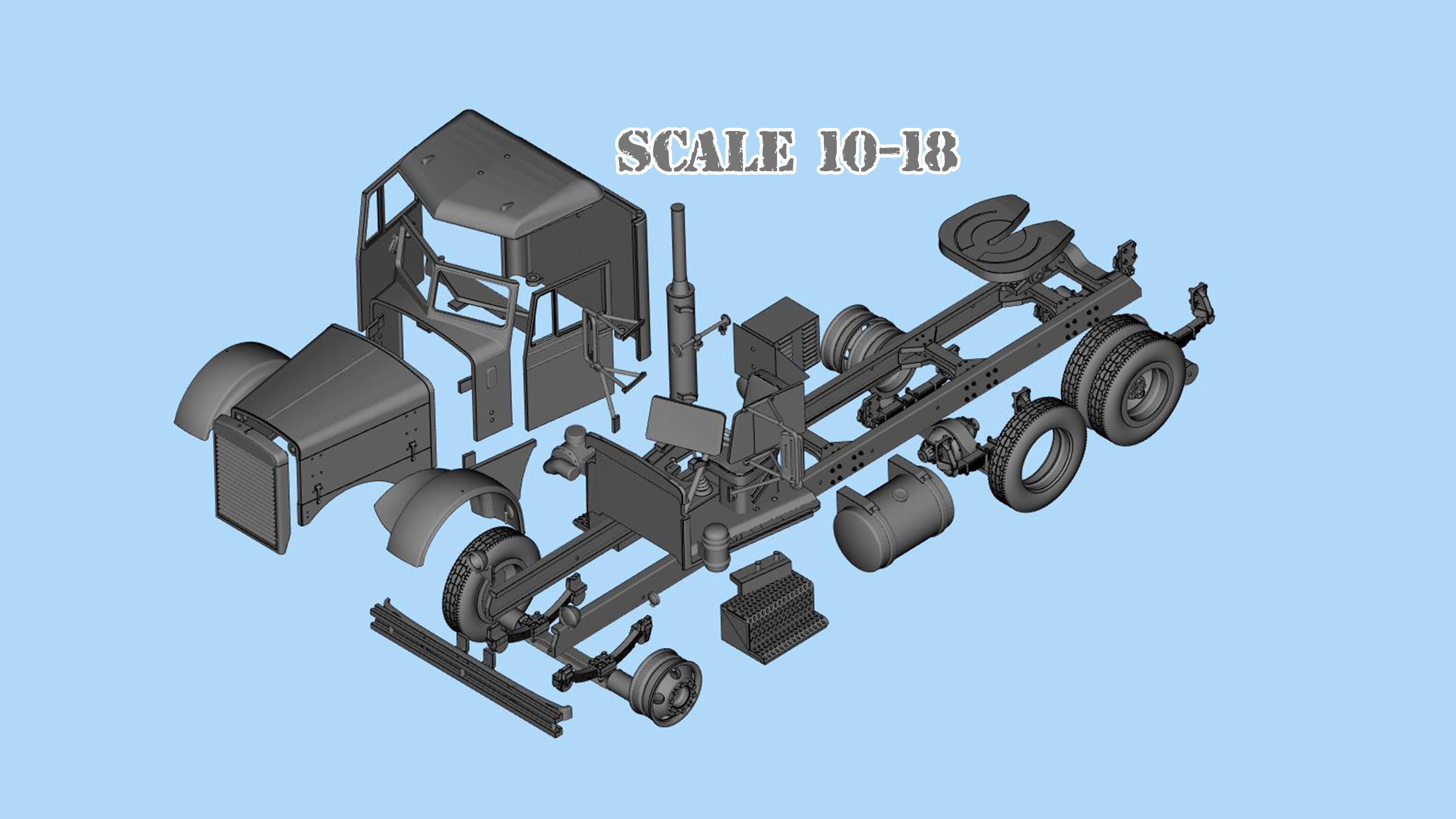  STL files American Industrial Truck 281 From The Movie Duel  3D print model_2