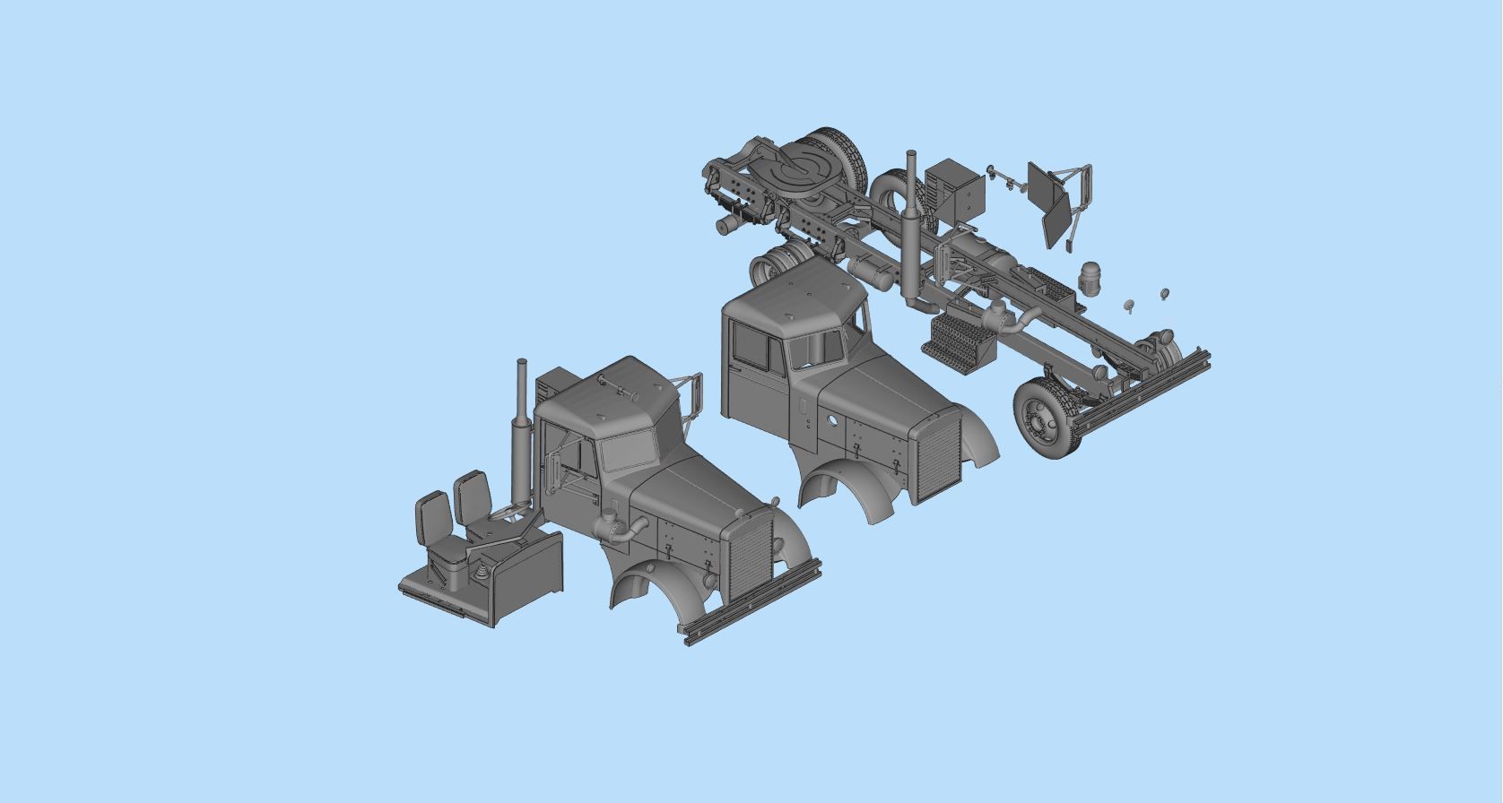  STL files American Industrial Truck 281 From The Movie Duel  3D print model_15
