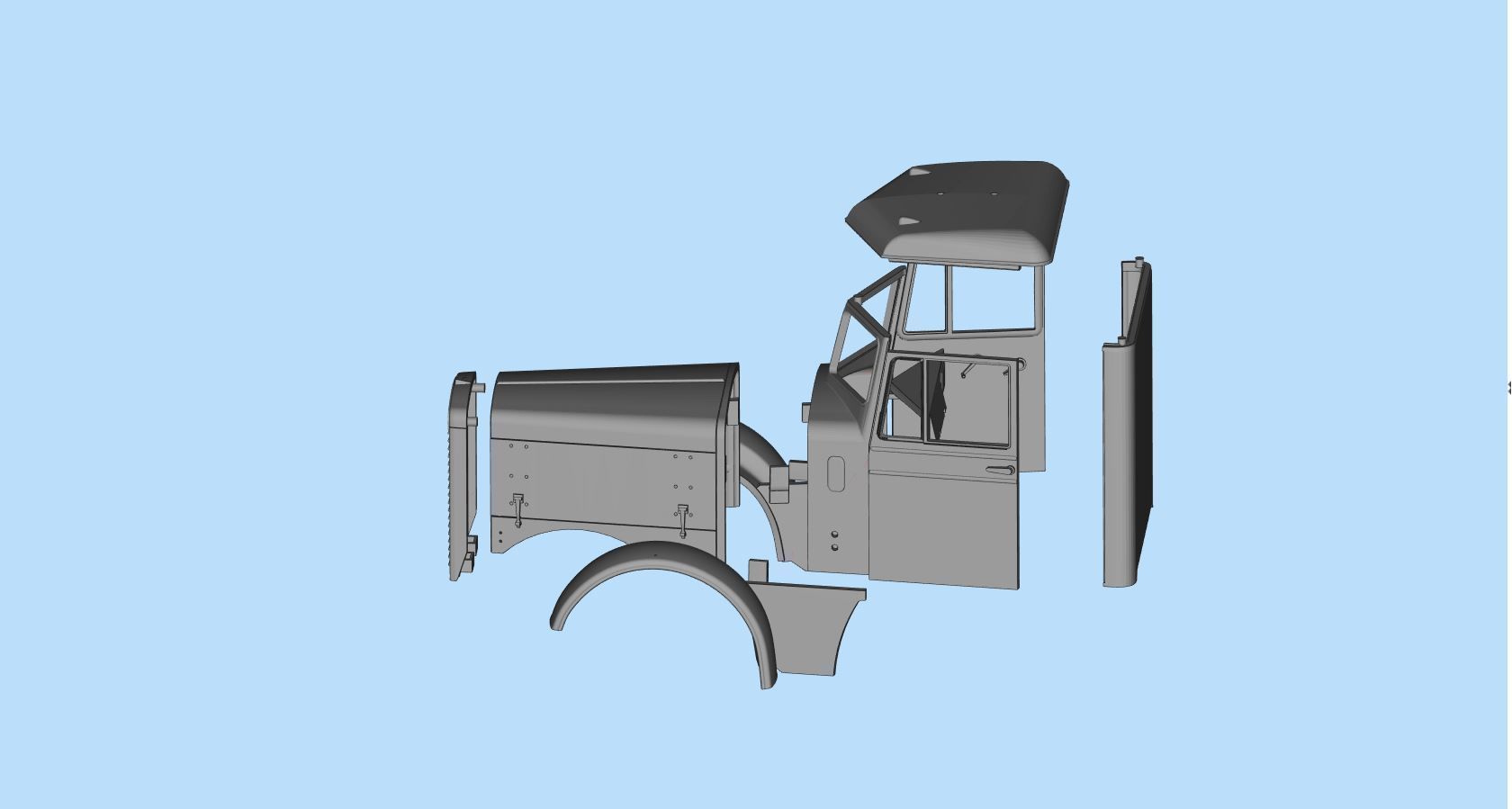  STL files American Industrial Truck 281 From The Movie Duel  3D print model_8