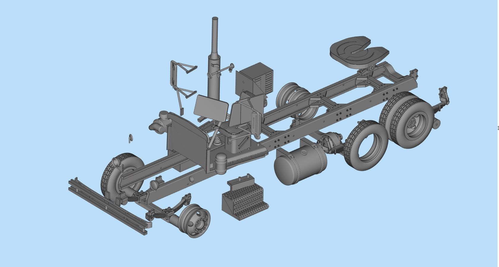  STL files American Industrial Truck 281 From The Movie Duel  3D print model_18