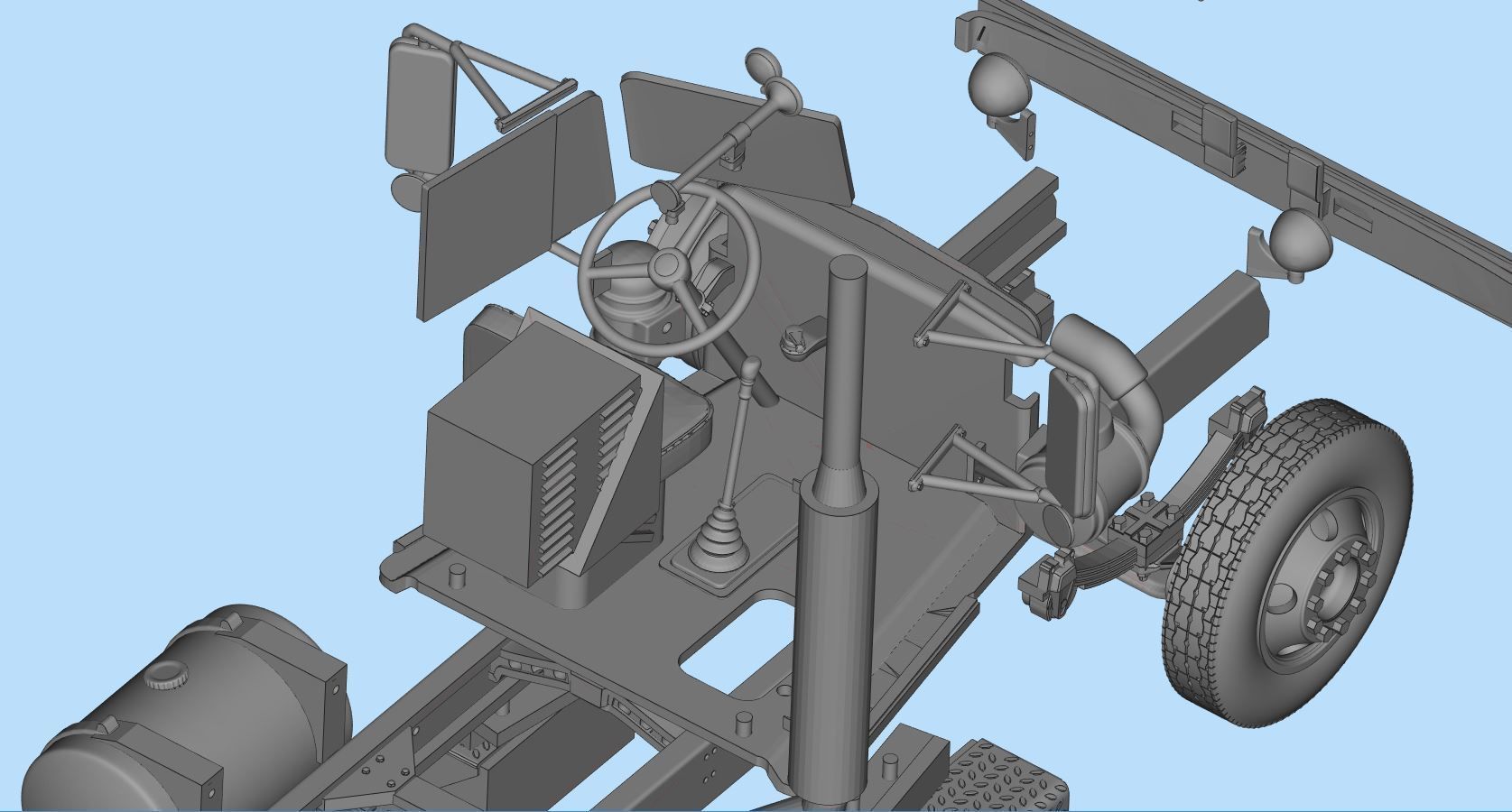  STL files American Industrial Truck 281 From The Movie Duel  3D print model_22