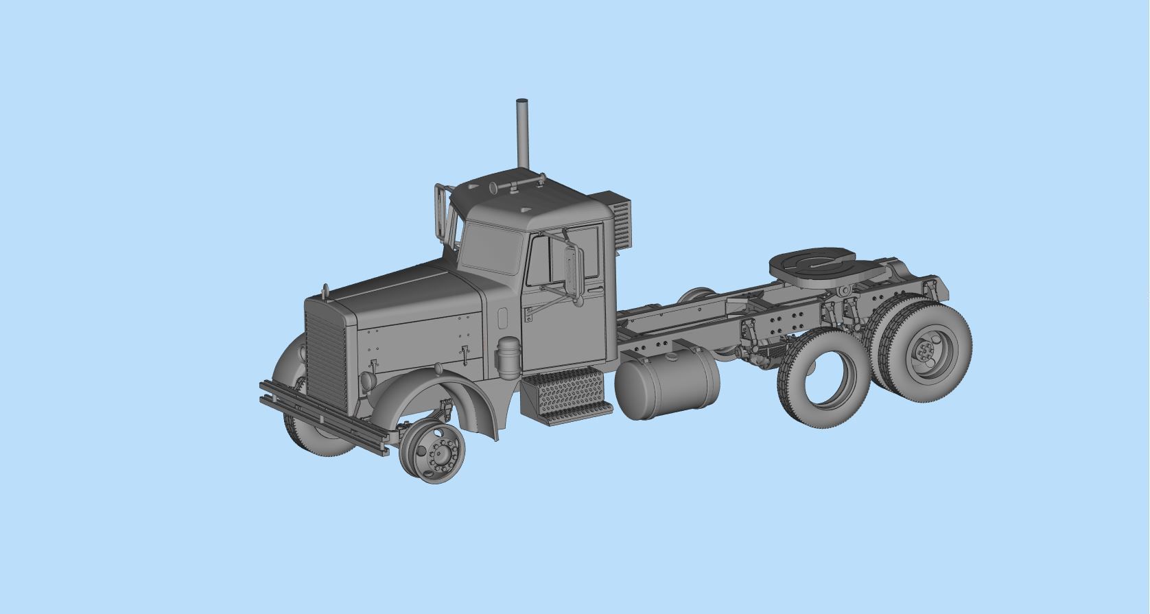  STL files American Industrial Truck 281 From The Movie Duel  3D print model_5