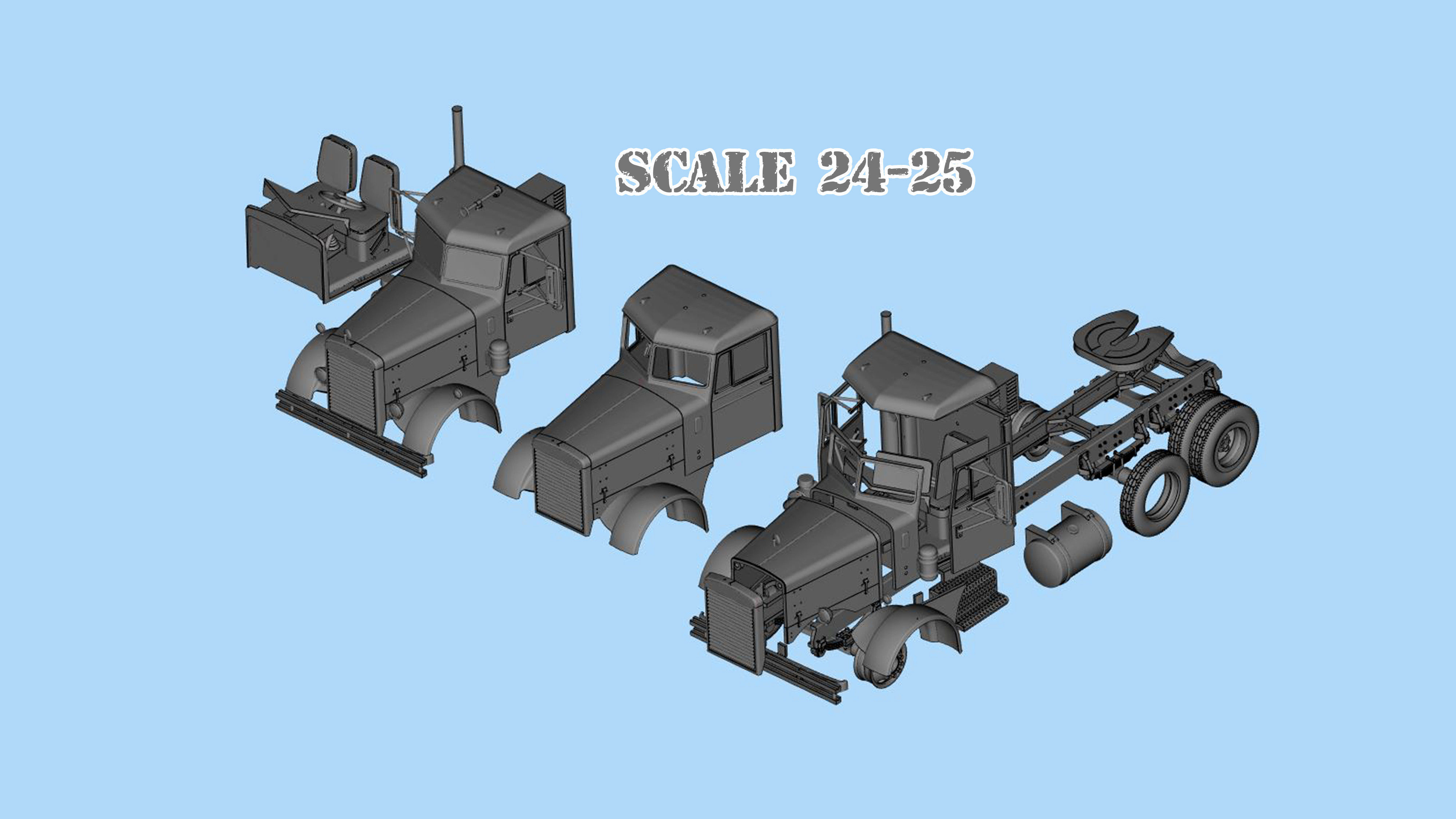 STL files American Industrial Truck 281 From The Movie Duel  3D print model_3
