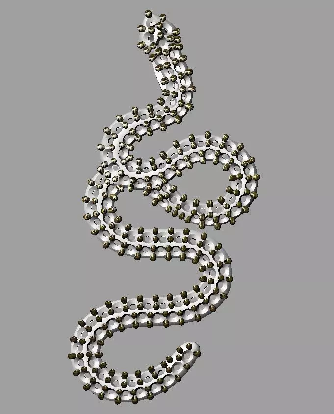 Snake pendent 3D print model_0