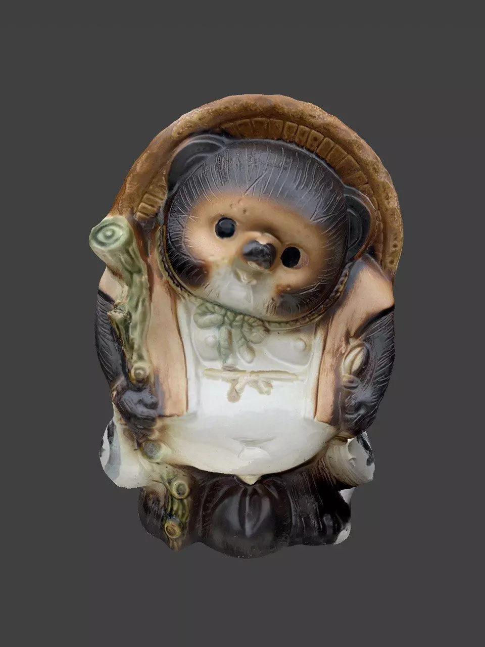 Shigaraki Tanuki - Japanese famous lucky racoon pottery statue 3D print model_0