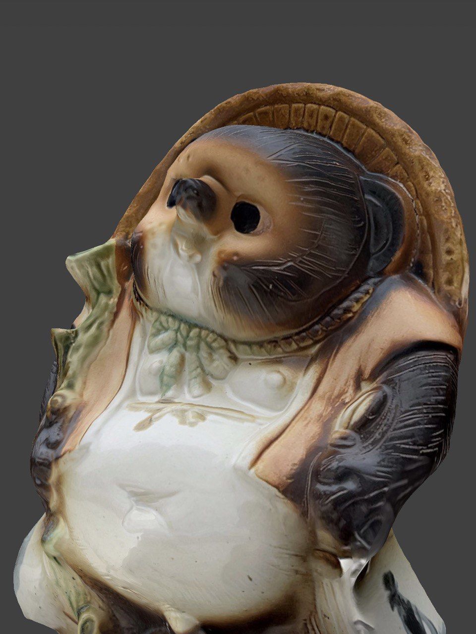 Shigaraki Tanuki - Japanese famous lucky racoon pottery statue 3D print model_7