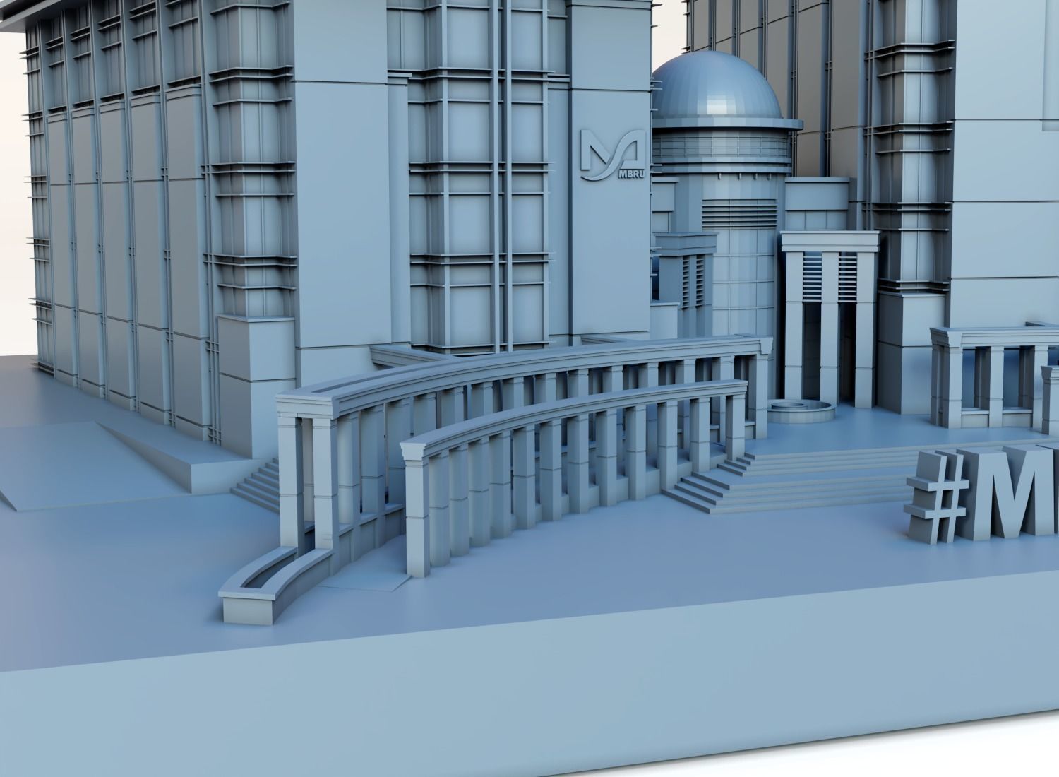 MBRU -  Of Medicine and Health Sciences 3D print model_2