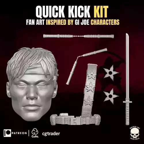  Quick Kick Kit 3D printable File For Action Figures