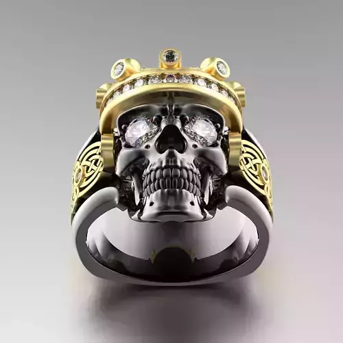 Skull fashion ring 0204 3D print model