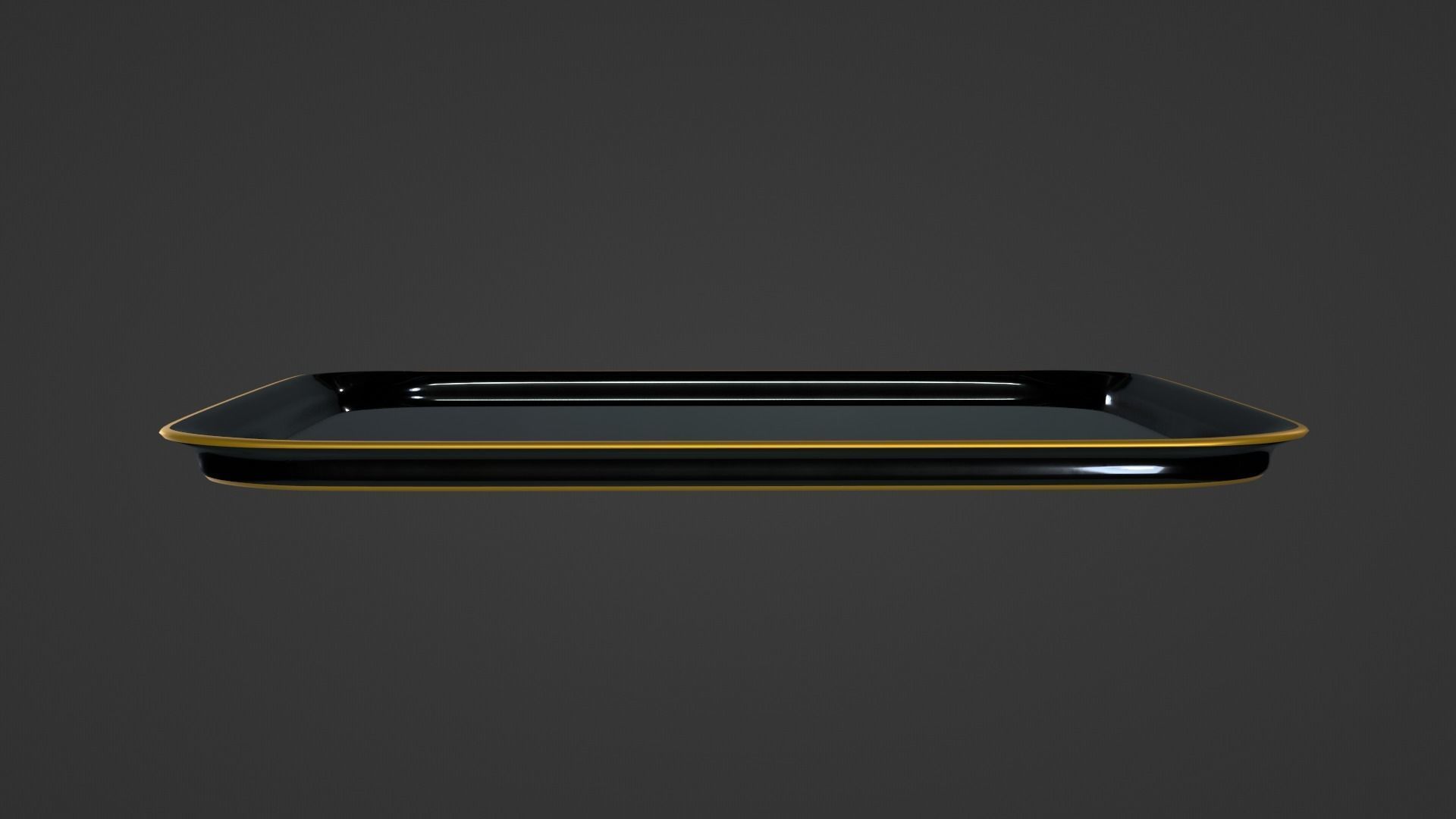 Black Porcelain Tea Set 3D model_27