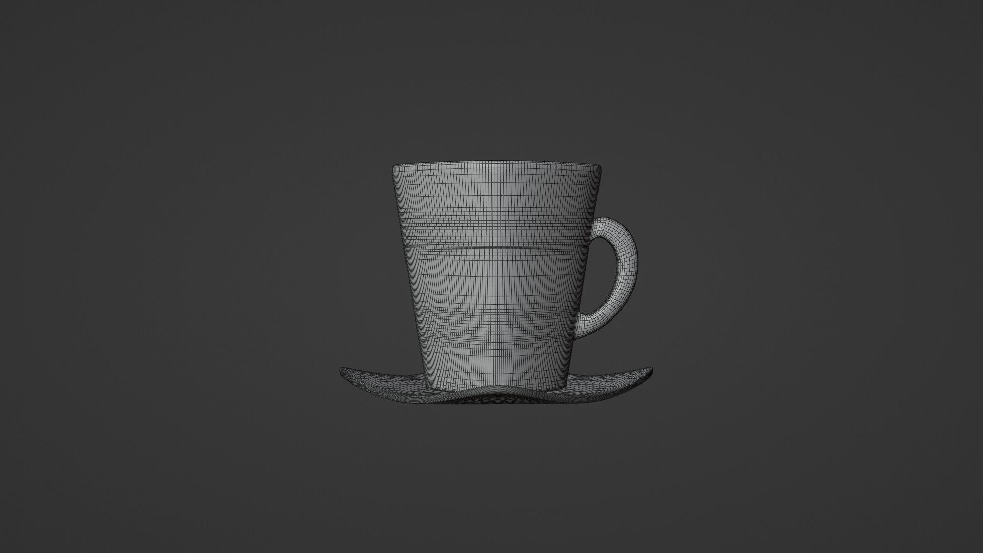 Black Porcelain Tea Set 3D model_20