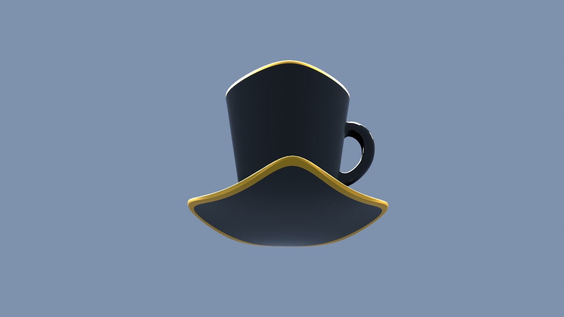 Black Porcelain Tea Set 3D model_25