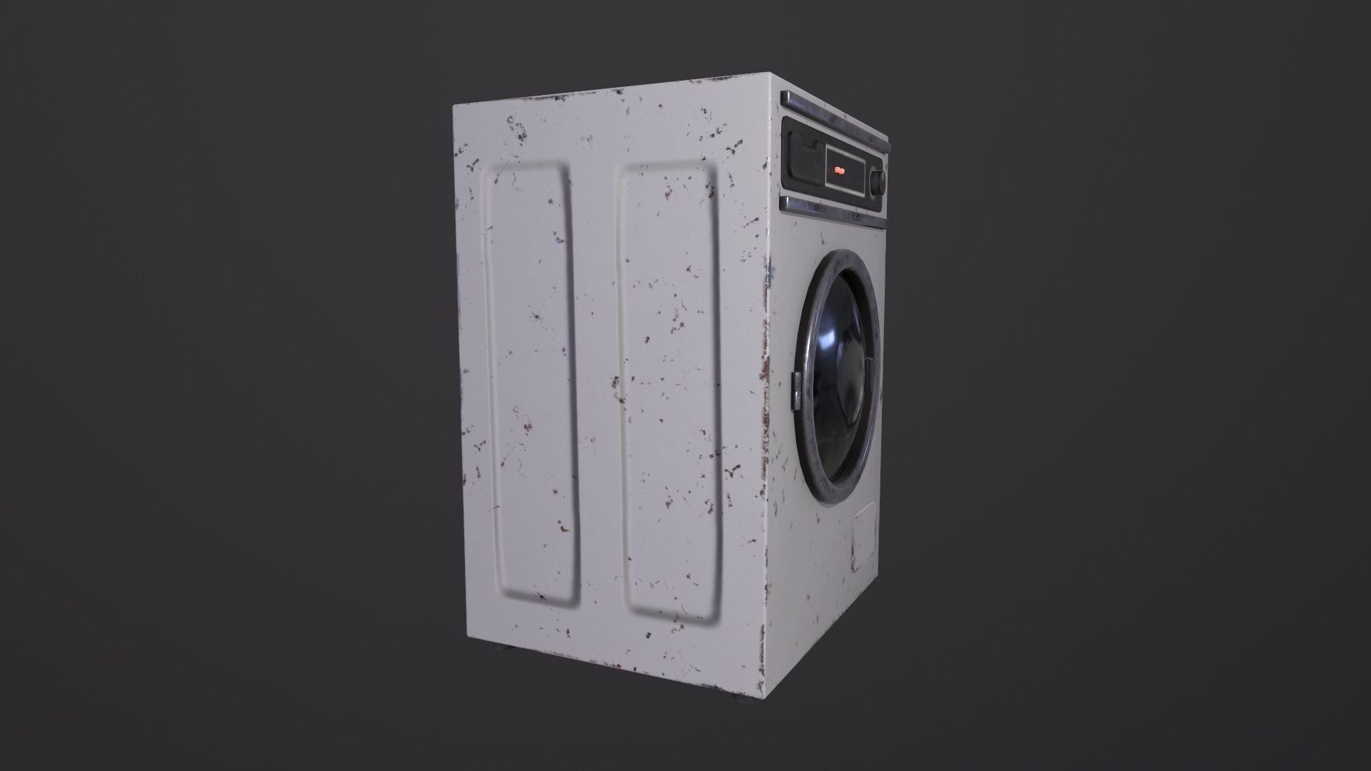 Old Washing Machine 3D Model Low-poly 3D model_4