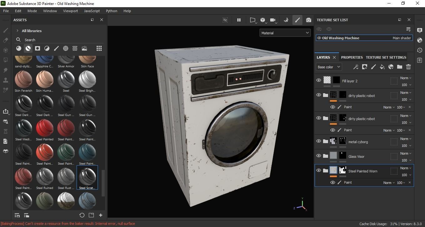 Old Washing Machine 3D Model Low-poly 3D model_6