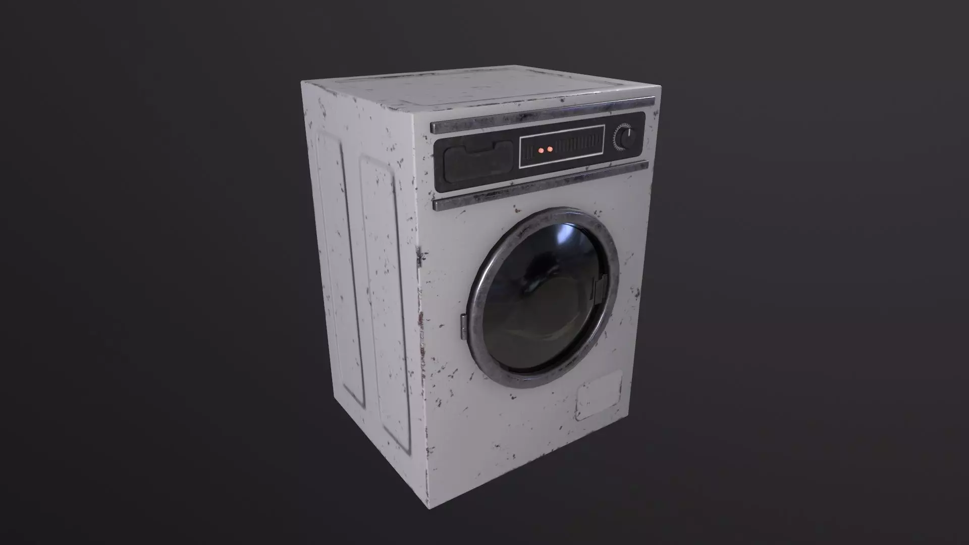 Old Washing Machine 3D Model Low-poly 3D model_0