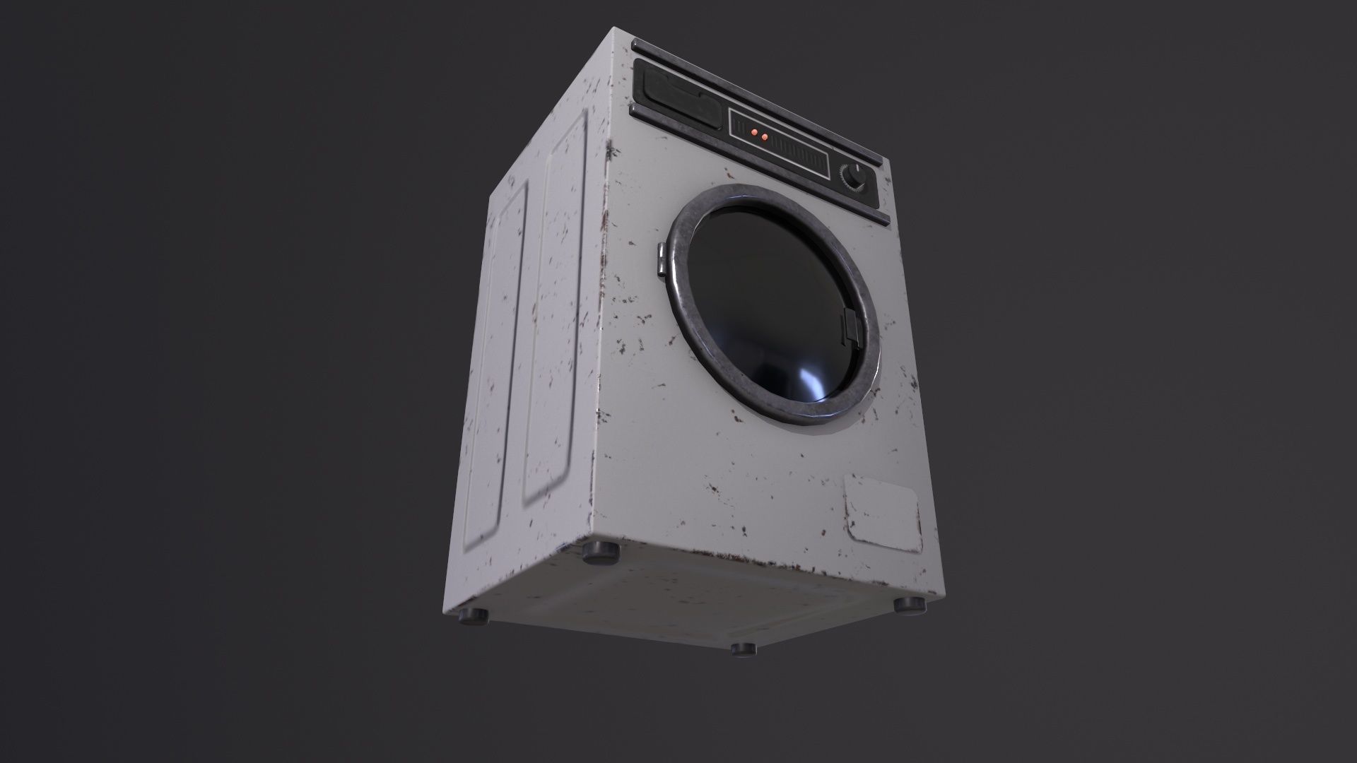Old Washing Machine 3D Model Low-poly 3D model_3