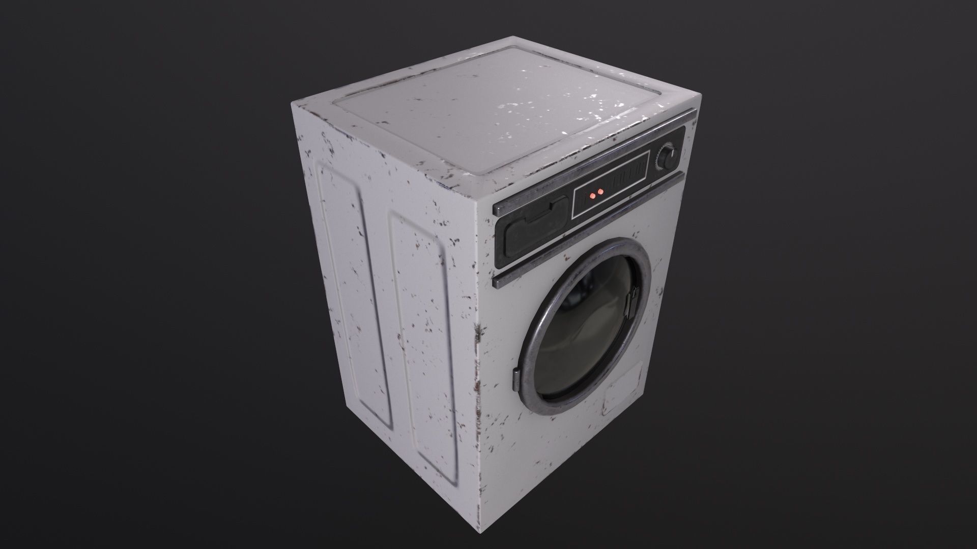 Old Washing Machine 3D Model Low-poly 3D model_5