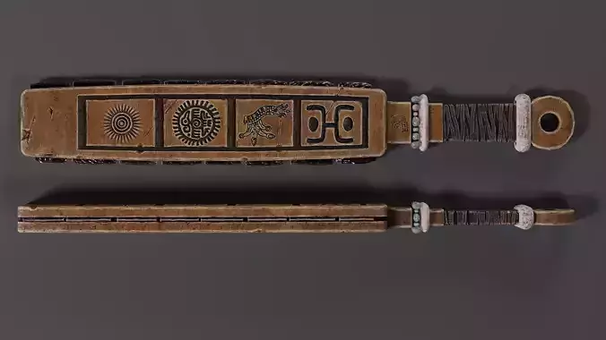 Macuahuitl Low Poly 3D Model