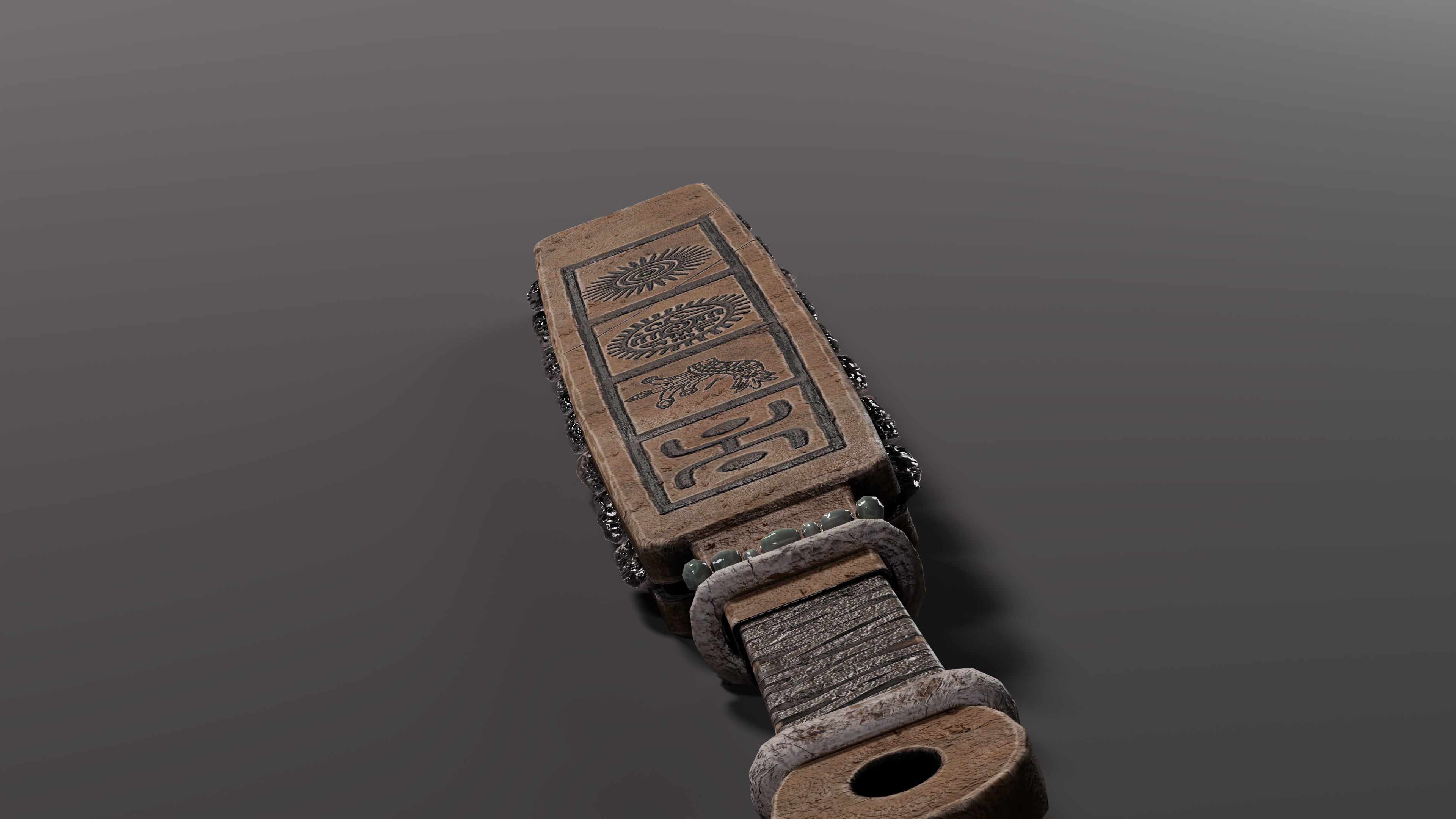 Macuahuitl Low Poly 3D Model Low-poly 3D model_6