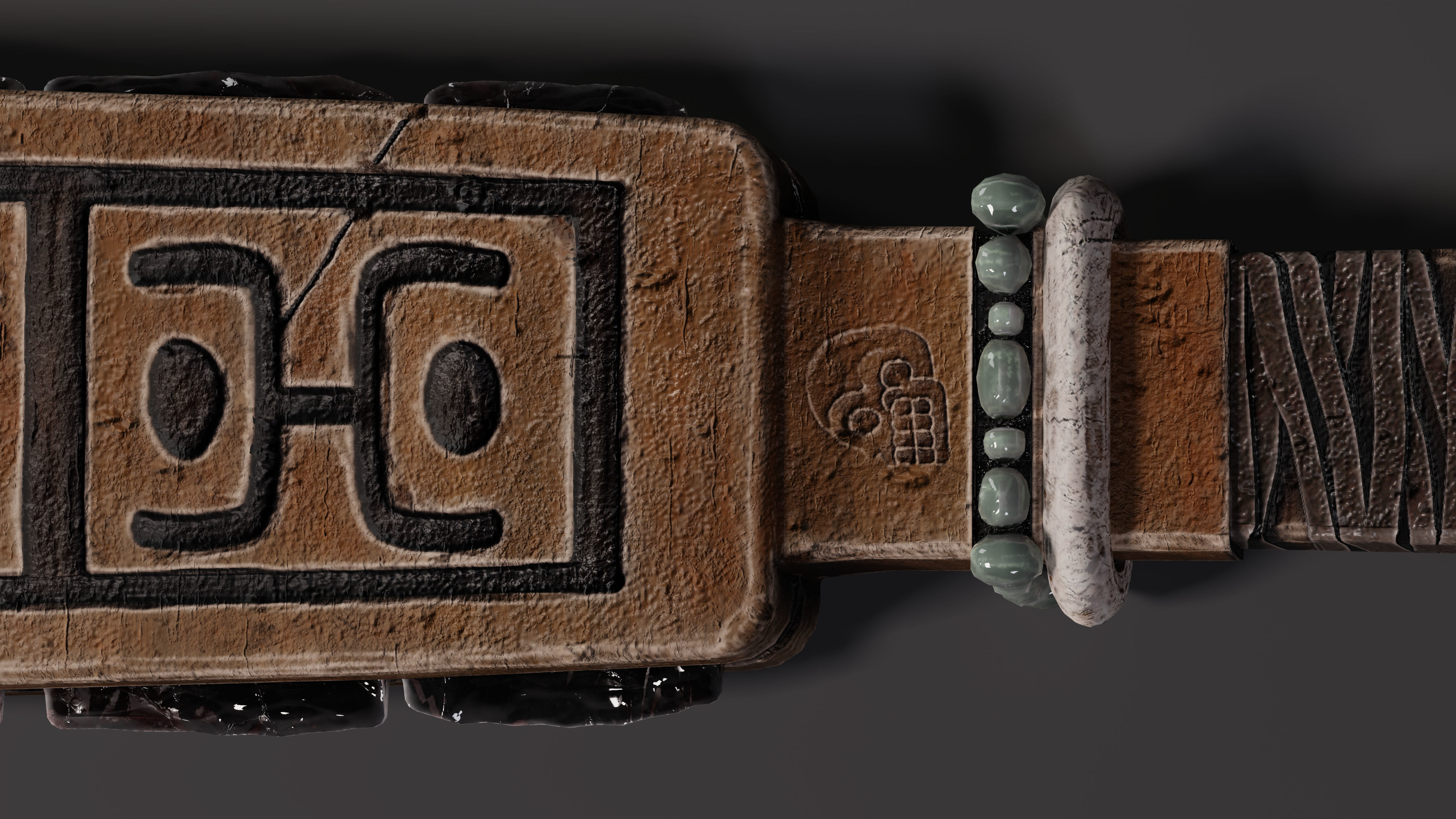 Macuahuitl Low Poly 3D Model Low-poly 3D model_3