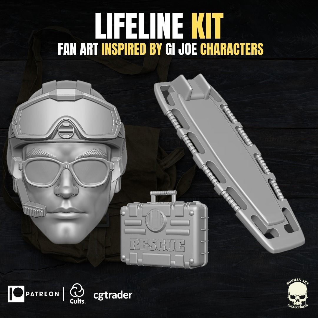 Lifeline Kit 3D printable File For Action Figures 3D print model_15