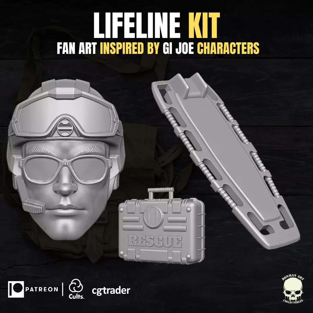 Lifeline Kit 3D printable File For Action Figures 3D print model_0